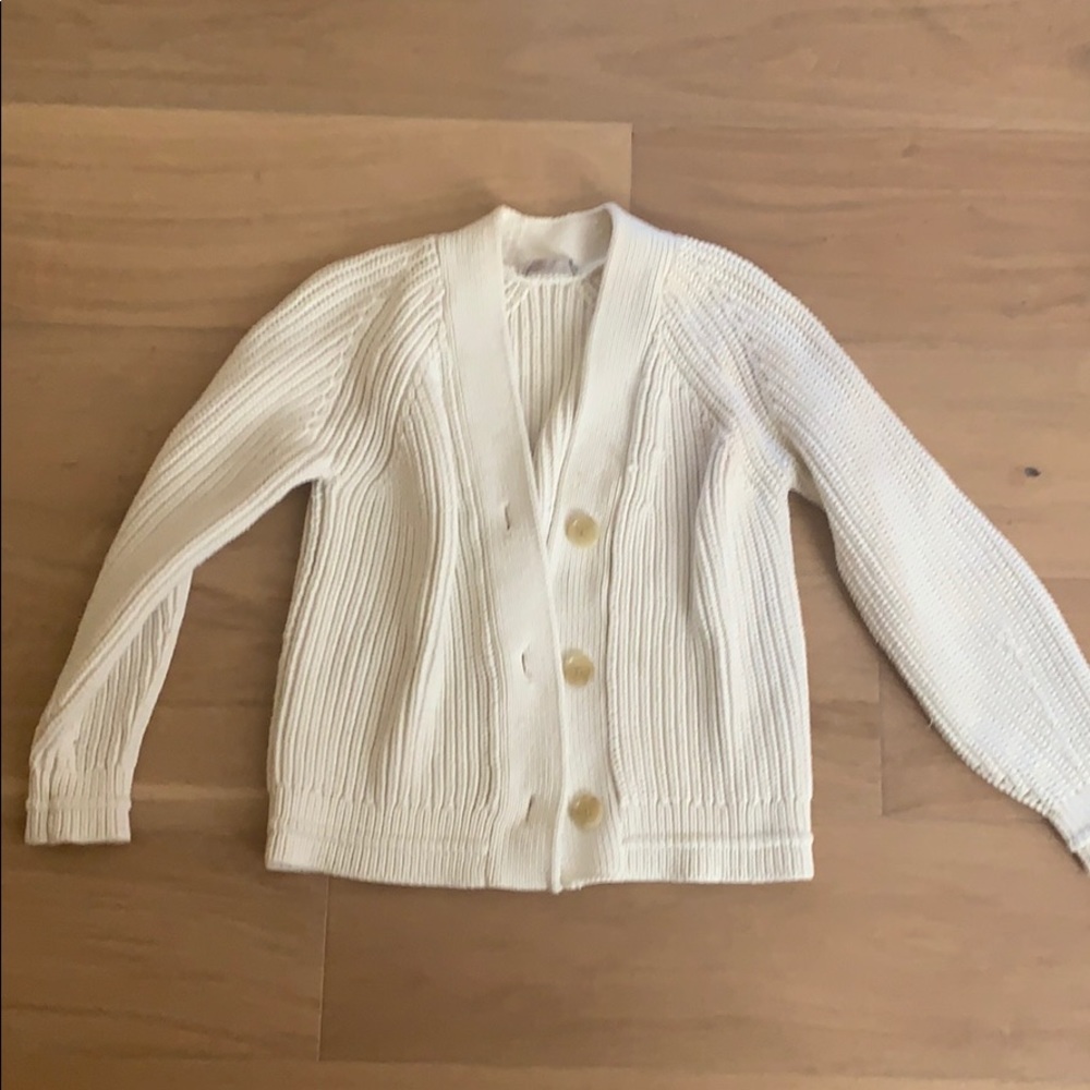 Everlane small texture cotton cardigan